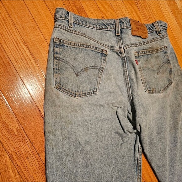 Men's Levi's Relaxed Fit Strait Leg 555 36x34 Distressed/Stained - Picture 4 of 8